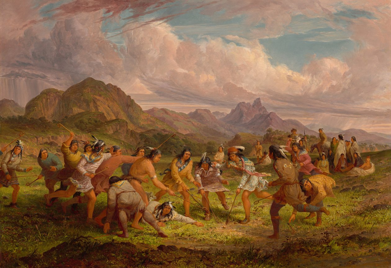Ballspiel unter den Sioux-Indianern, 1851 von Seth Eastman