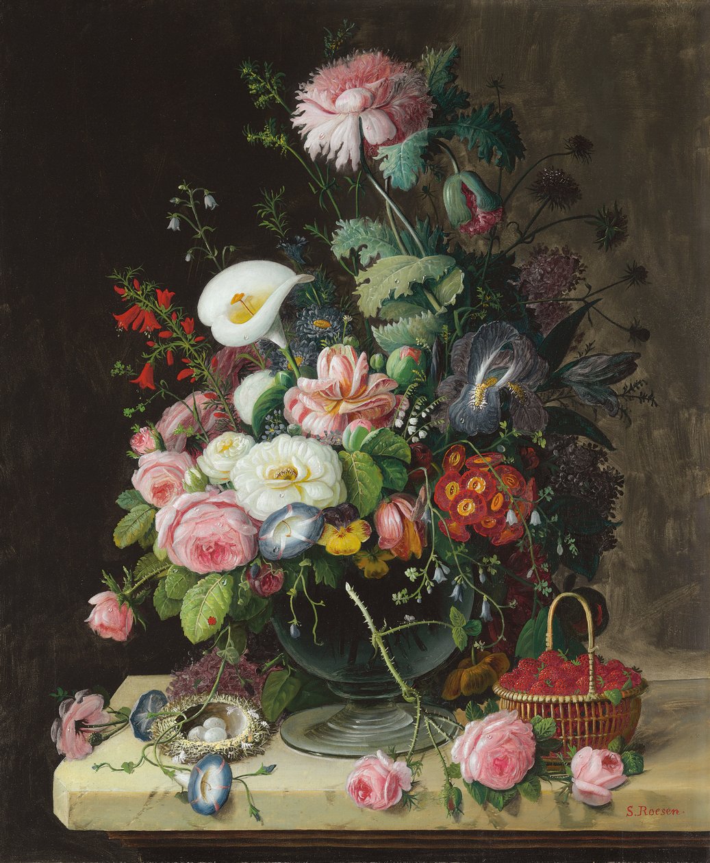 Stillleben, Blumenstrauß von Severin Roesen