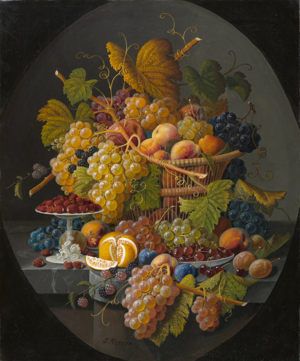 Stillleben mit Früchten, ca. 1855-1860 von Severin Roesen