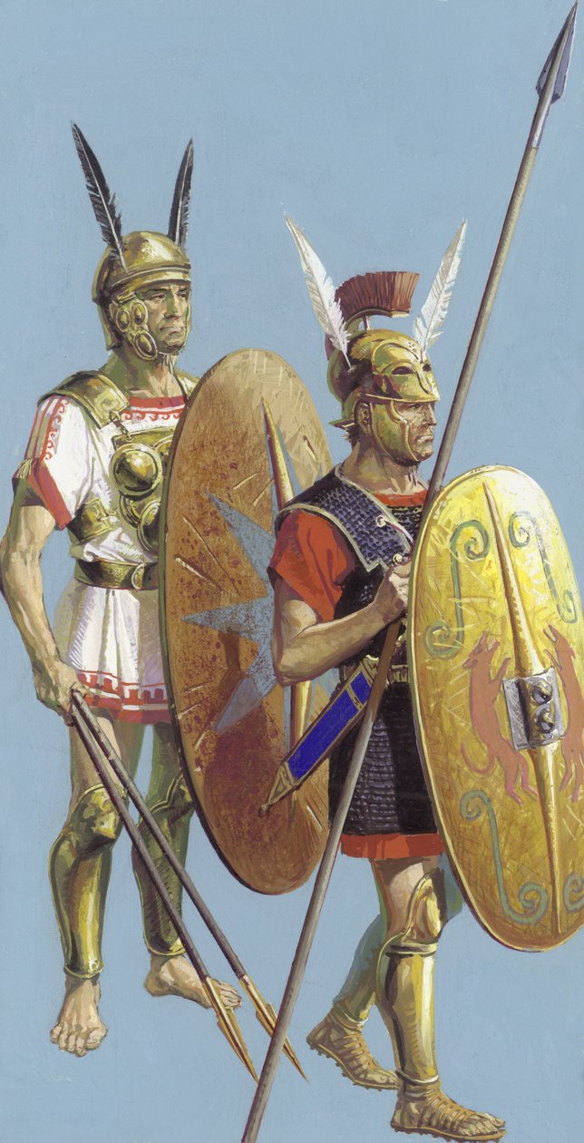 Samniten und römische Soldaten von Severino Baraldi