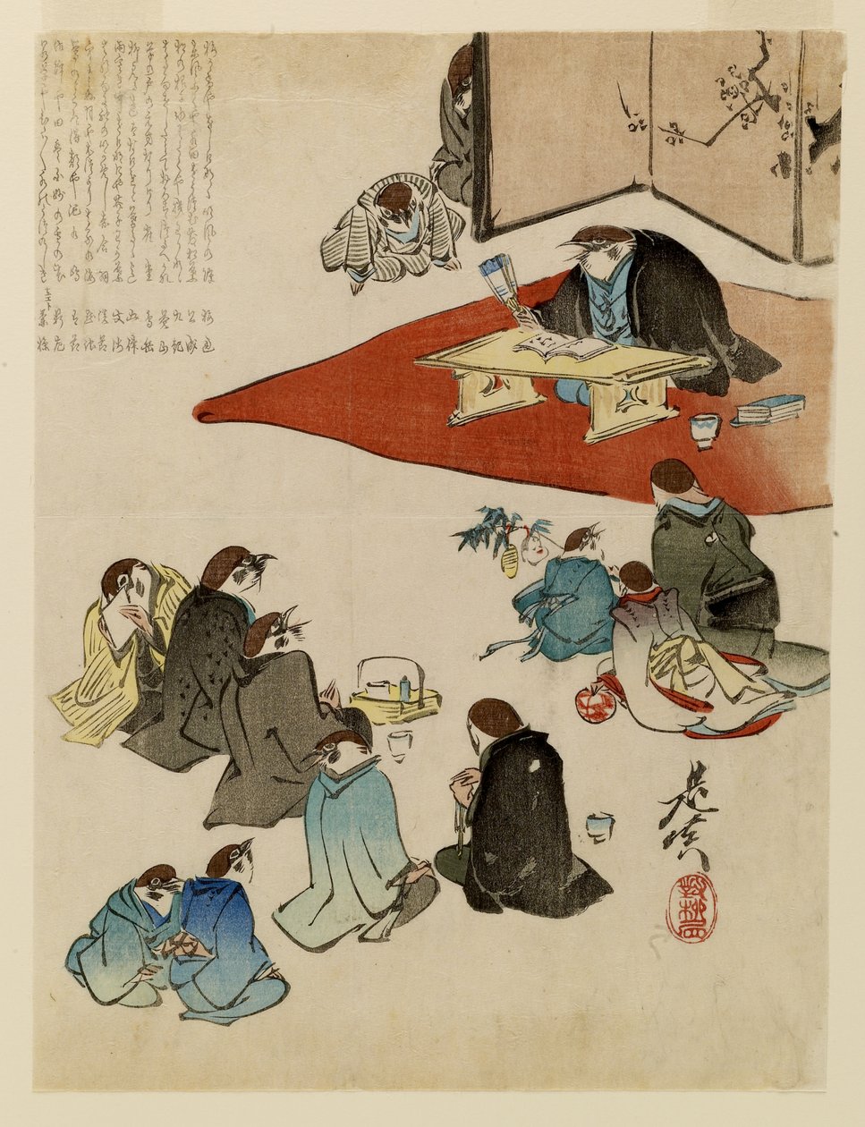 Eine Dichterlesung von Shibata Zeshin