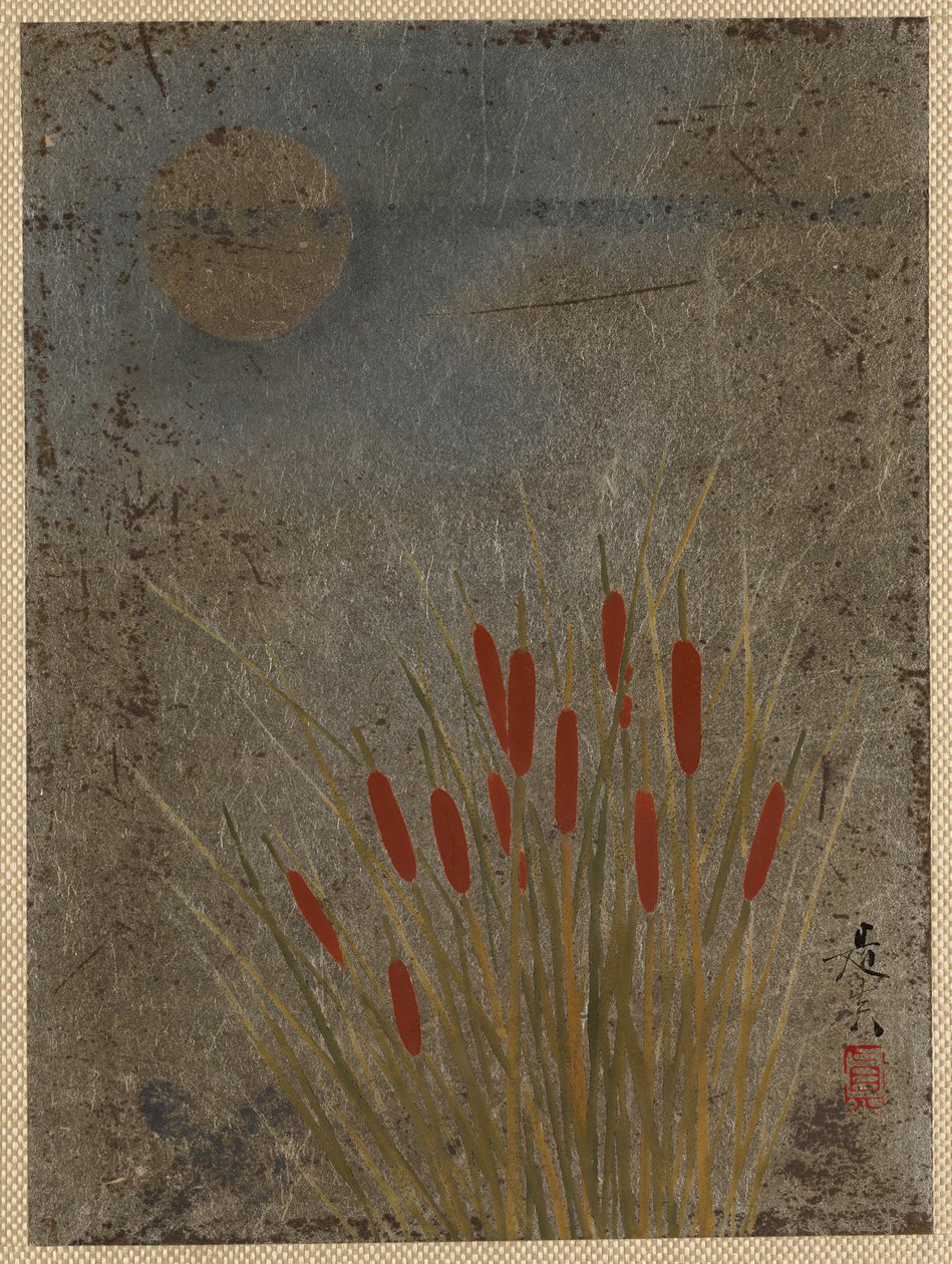 Katzenschwänze und Mond von Shibata Zeshin