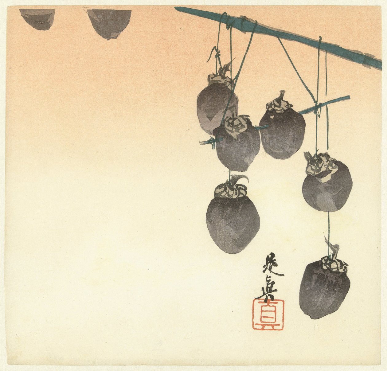 Trocknende Kaki-Früchte von Shibata Zeshin