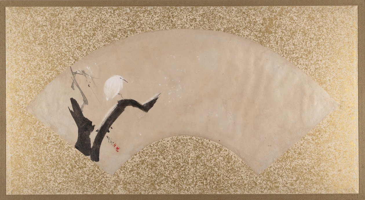 Reiher auf Baumstumpf, spätes 19. Jahrhundert von Shibata Zeshin