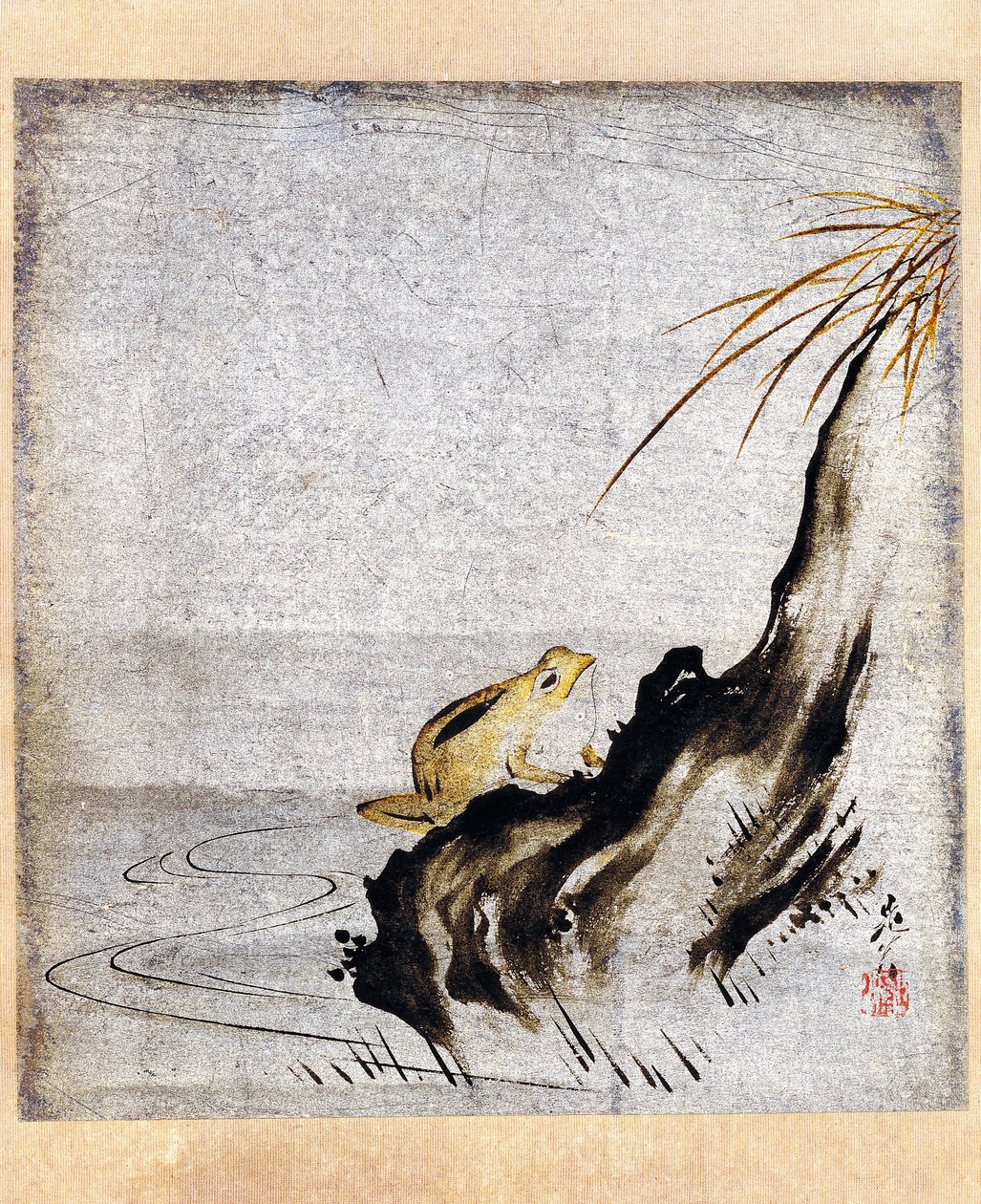 Frosch im Teich von Shibata Zeshin