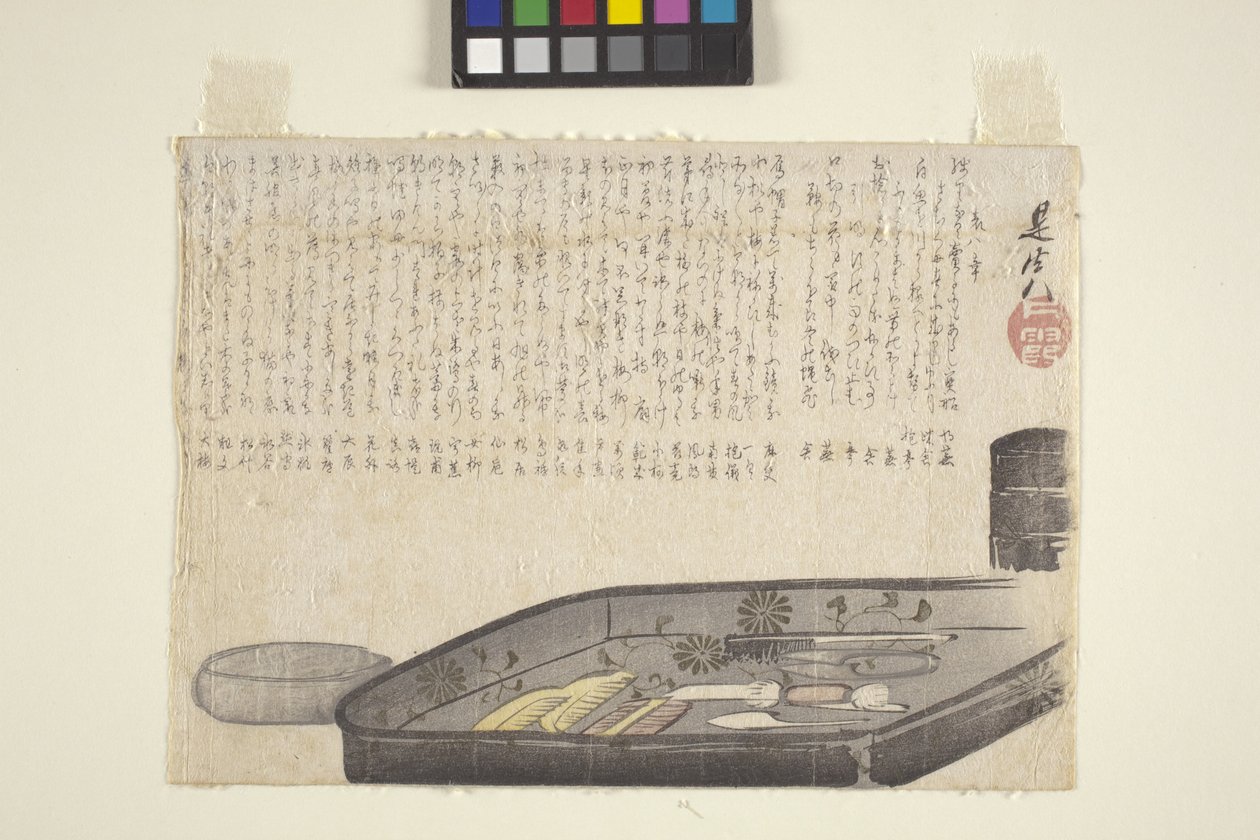 Toilettenset, unbekanntes Datum von Shibata Zeshin