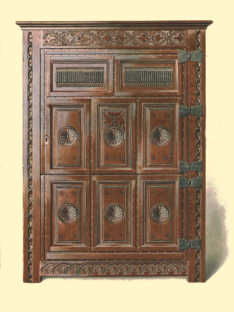 Walisischer Eichenschrank, 1904 von Shirley Charles Llewellyn Slocombe