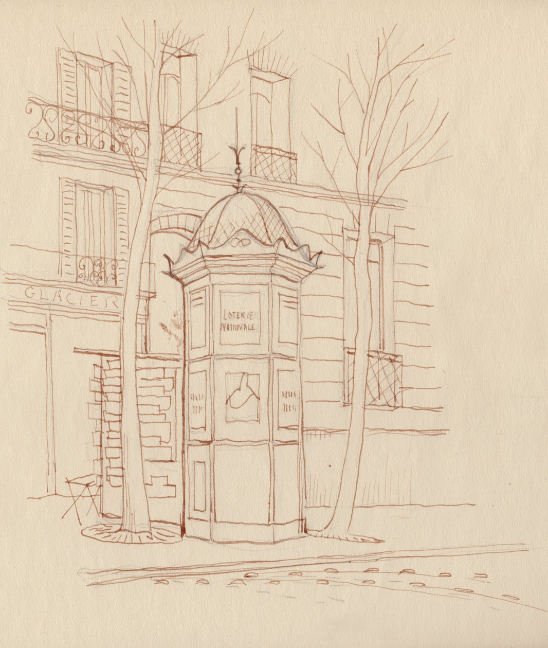 Litfaßsäule, Paris, Frankreich, 1951 von Shirley Markham