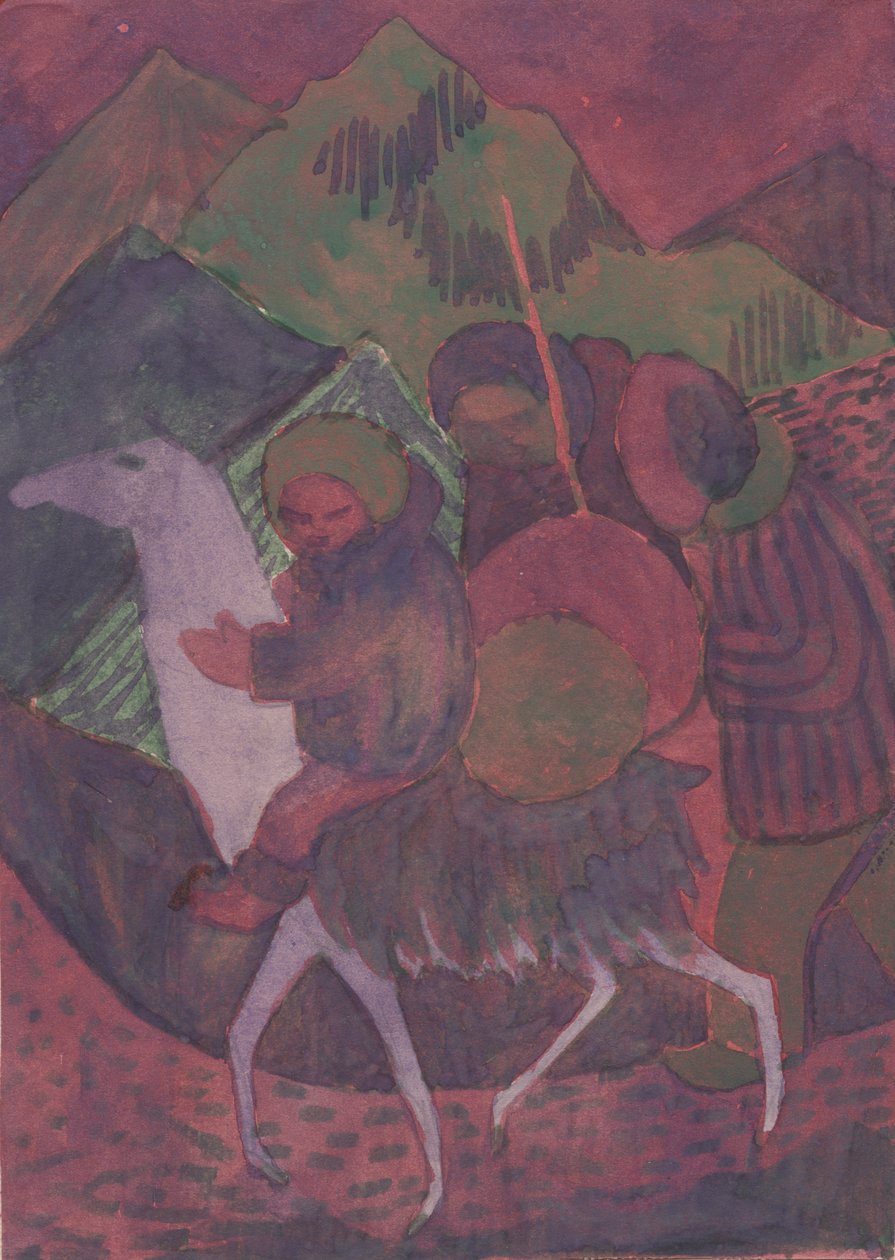 Figur auf einem Pferd, ca. 1950 von Shirley Markham