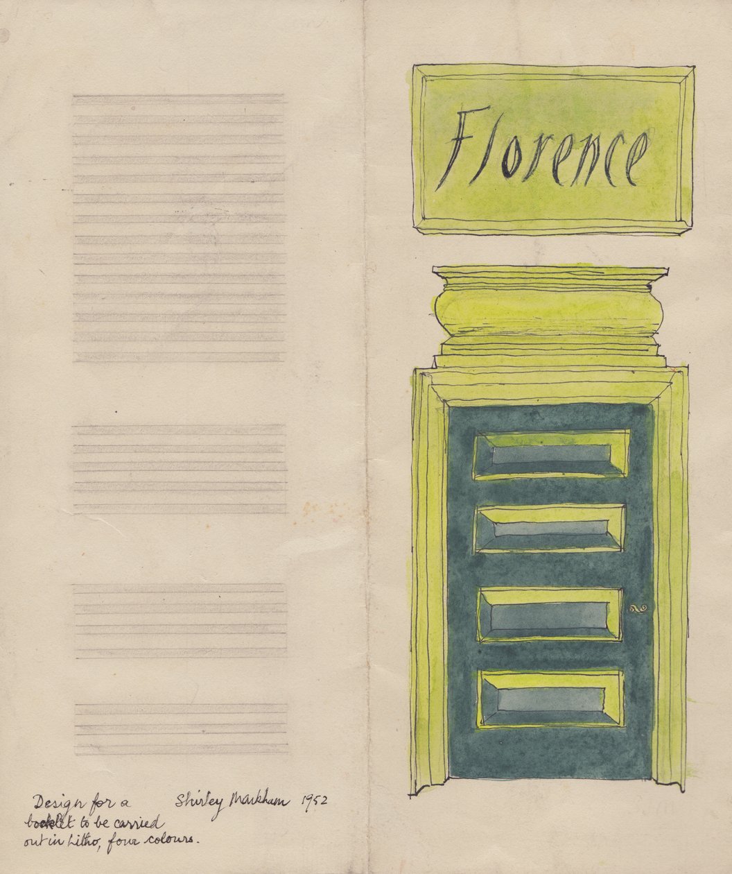 Florenz Flugblatt, 1952 von Shirley Markham