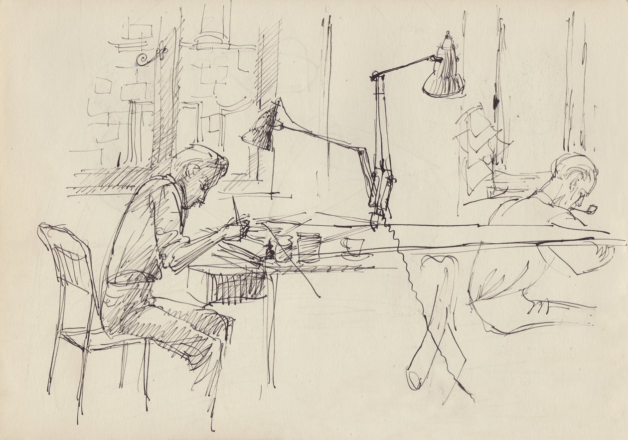 Grafikdesignstudio, ca. 1950 von Shirley Markham
