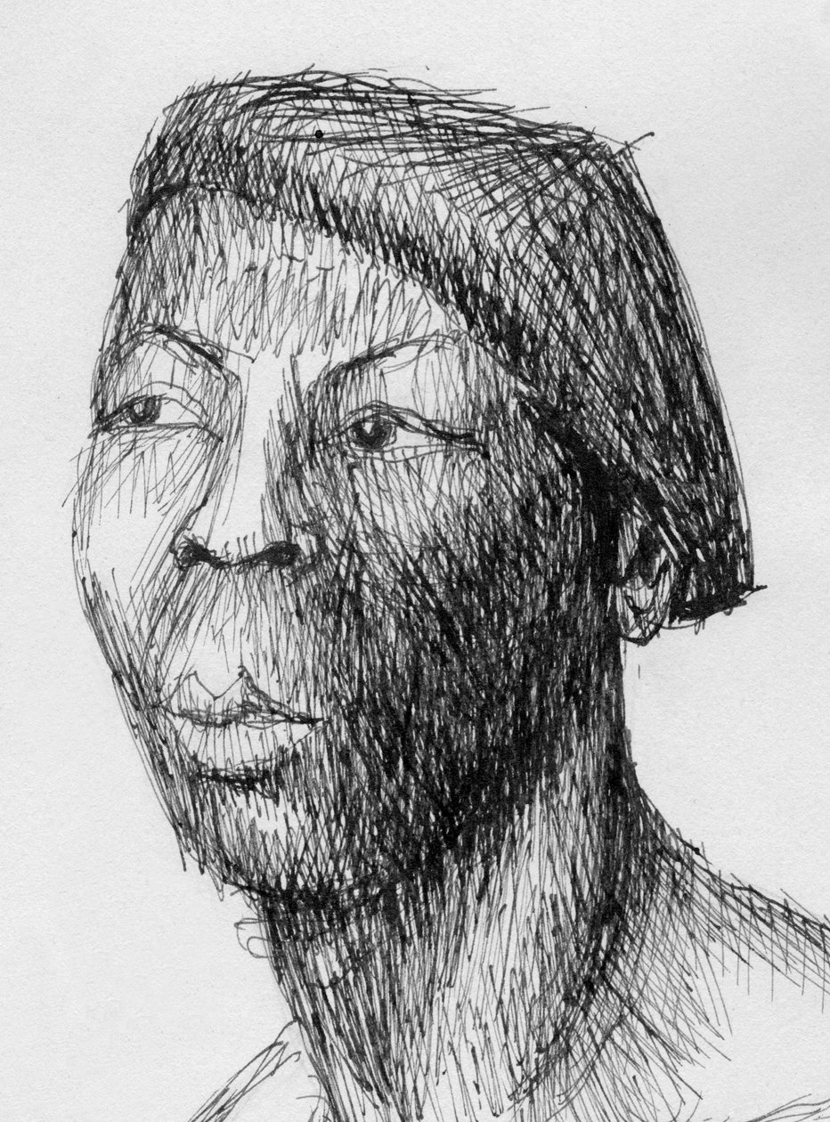 Kopf eines Mannes mit Barett, ca. 1950 von Shirley Markham