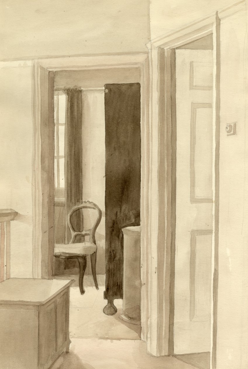 Innenraum mit Stuhl, ca. 1950 von Shirley Markham
