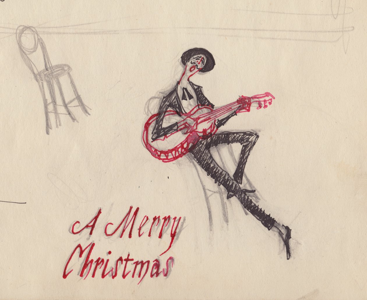 Mann mit Gitarre von Shirley Markham