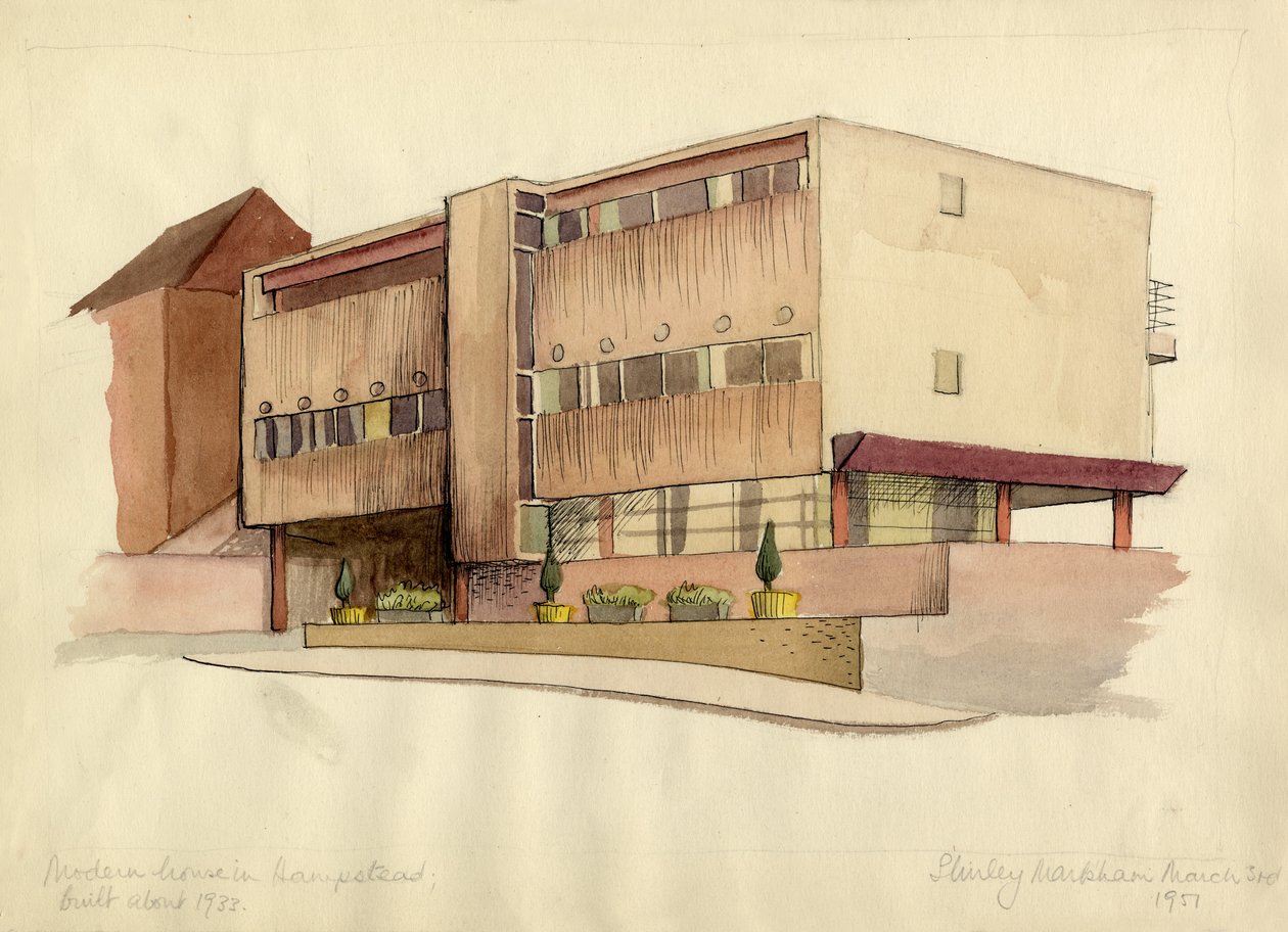 Modernes Haus in Hampstead, 1951 von Shirley Markham