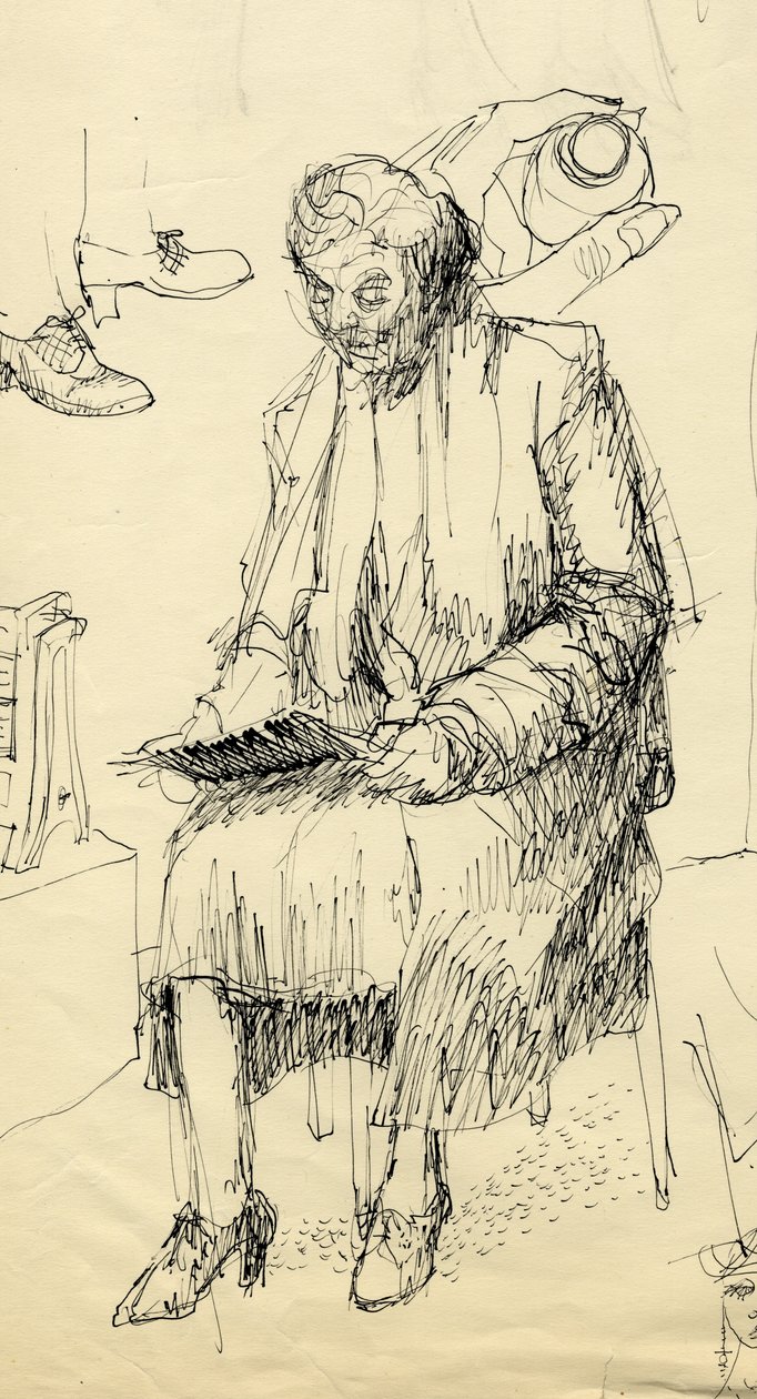 Sitzende Frau beim Lesen von Shirley Markham
