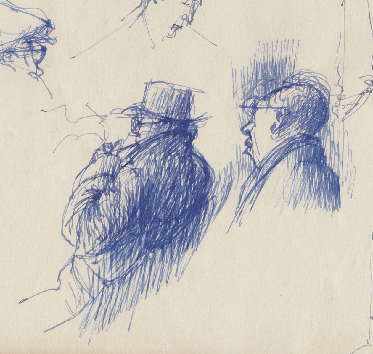 Studien, Männer mit Hüten, ca. 1950 von Shirley Markham