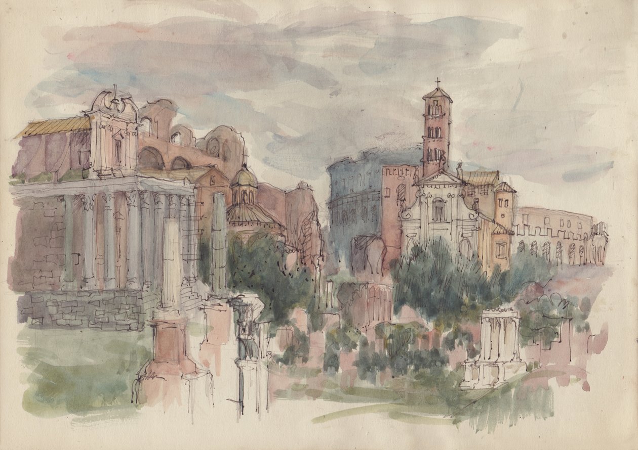 Das Forum, Rom, ca. 1950 von Shirley Markham