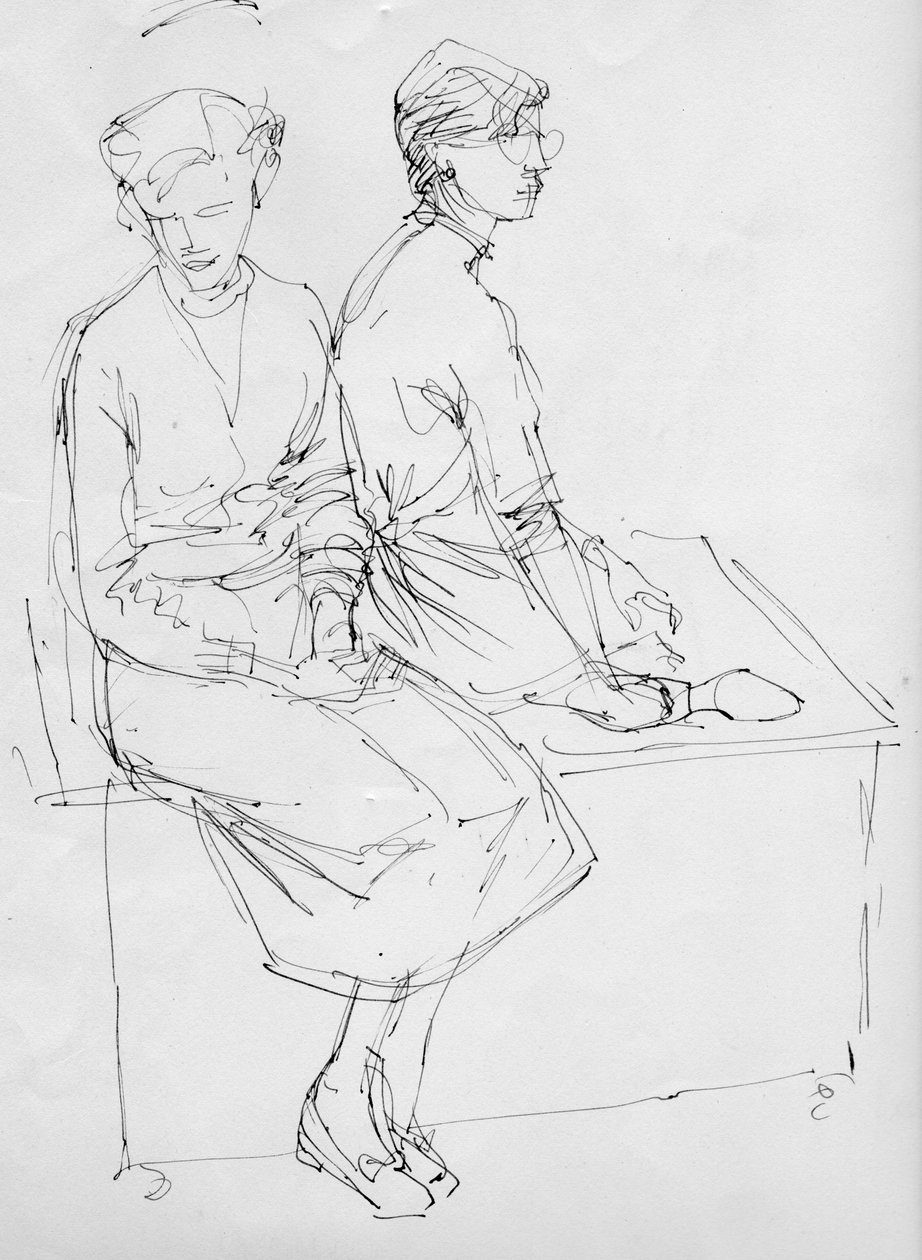 Zwei sitzende Frauen von Shirley Markham