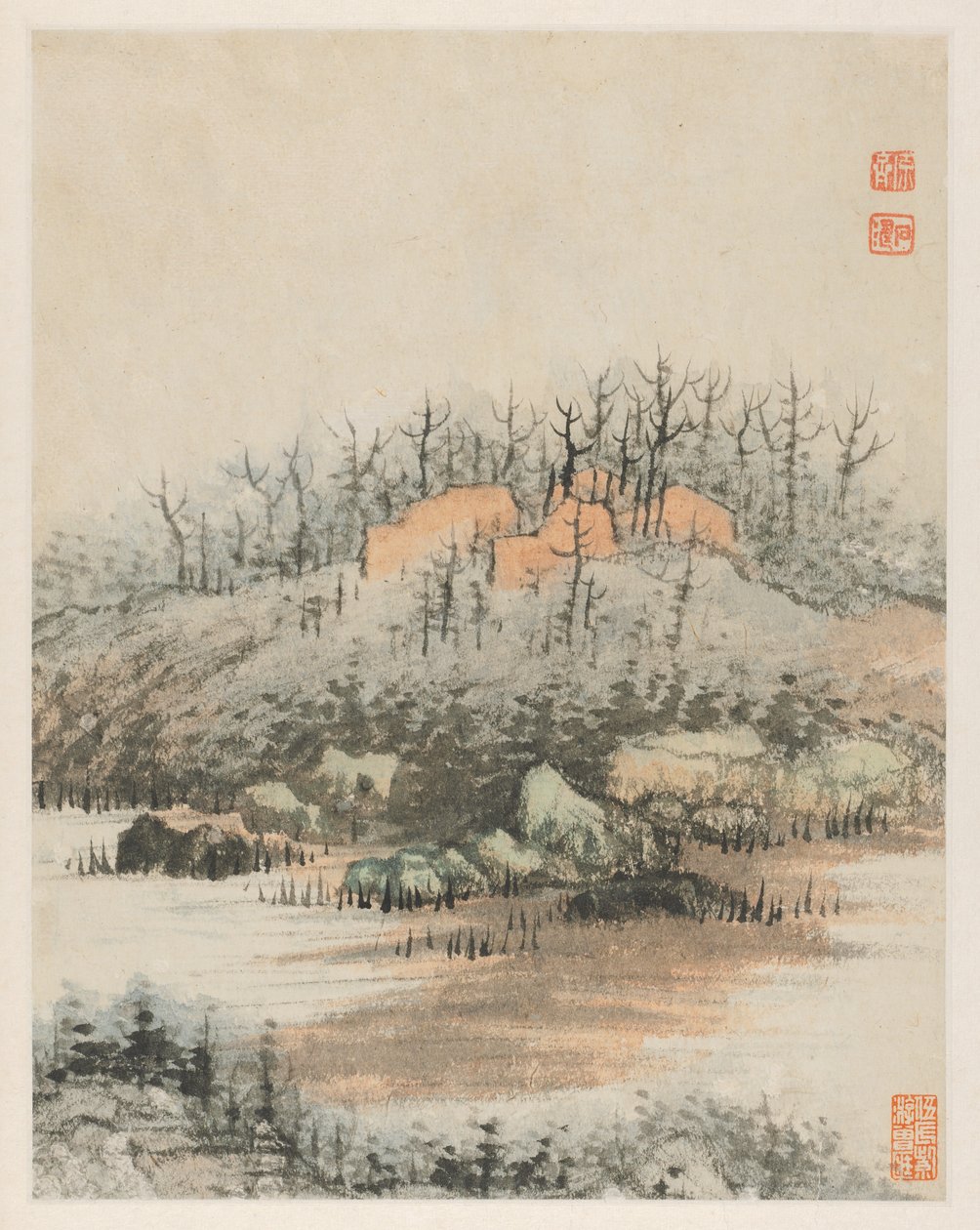 Erinnerungen an den Qinhuai-Fluss von Shitao