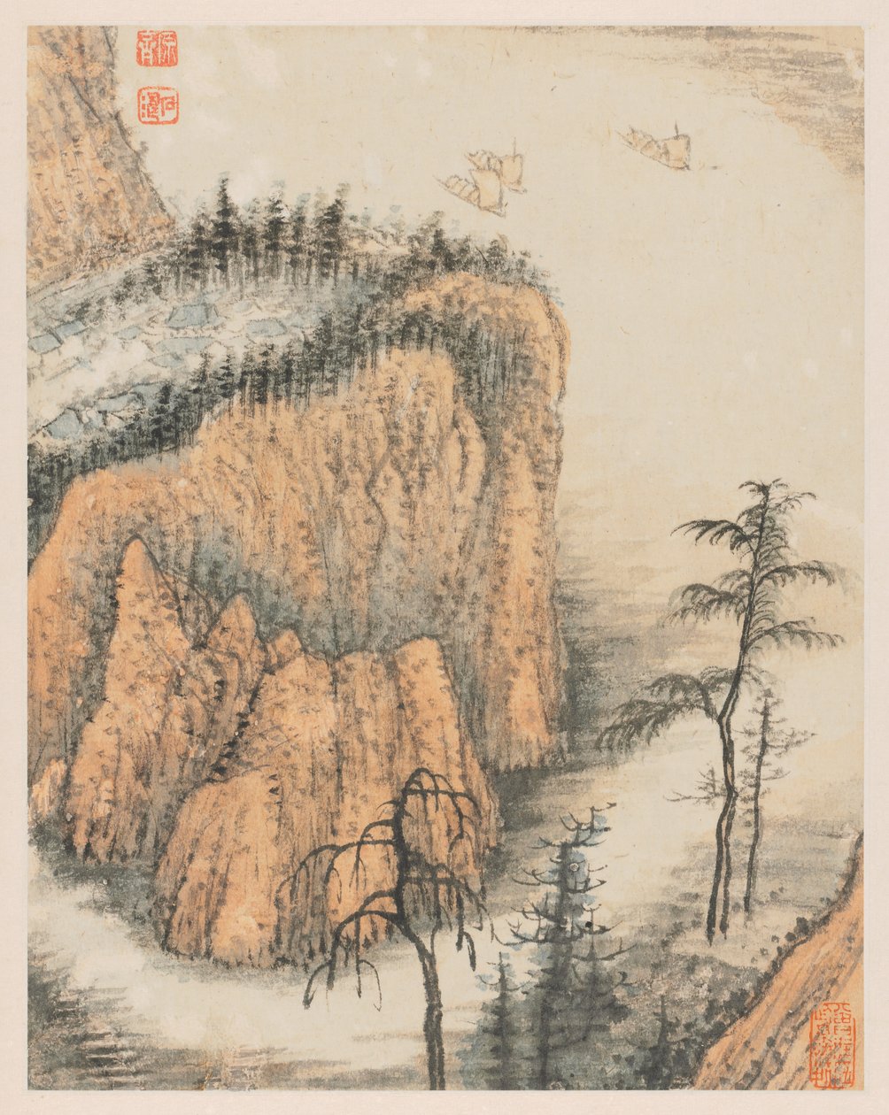 Erinnerungen an den Qinhuai-Fluss, 1642-1707 von Shitao