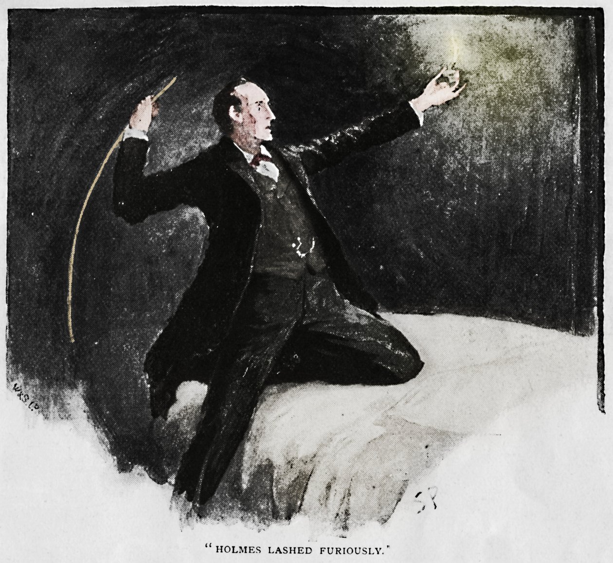 Holmes wütend gepeitscht von Sidney Paget