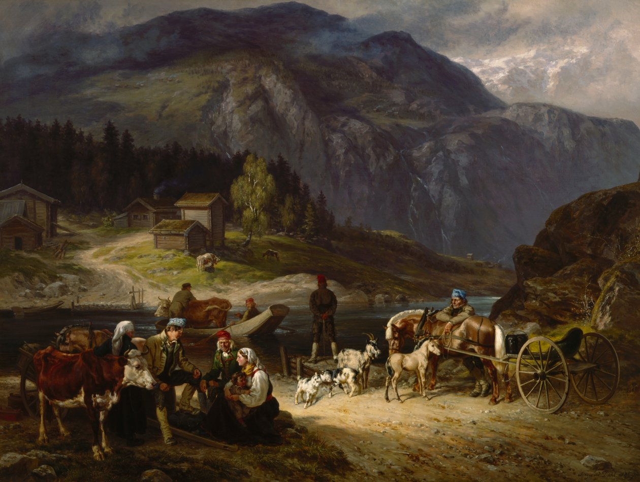 Überquerungsszene aus Telemark von Siegwald Johannes Dahl
