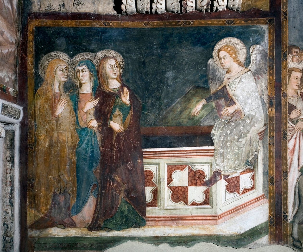 Die heiligen Frauen von Sienese School