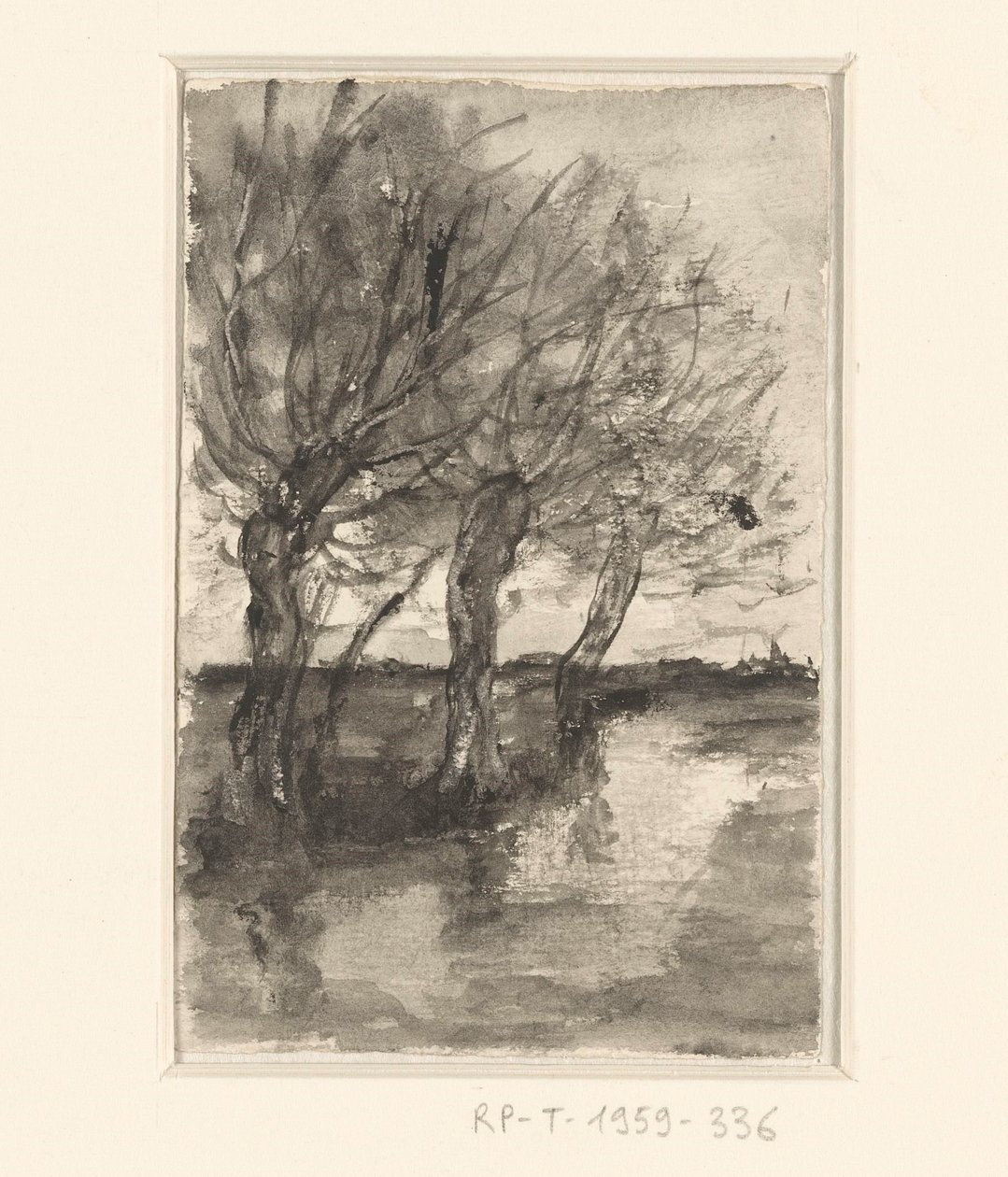 Bäume entlang eines Grabens von Sientje Mesdag van Houten