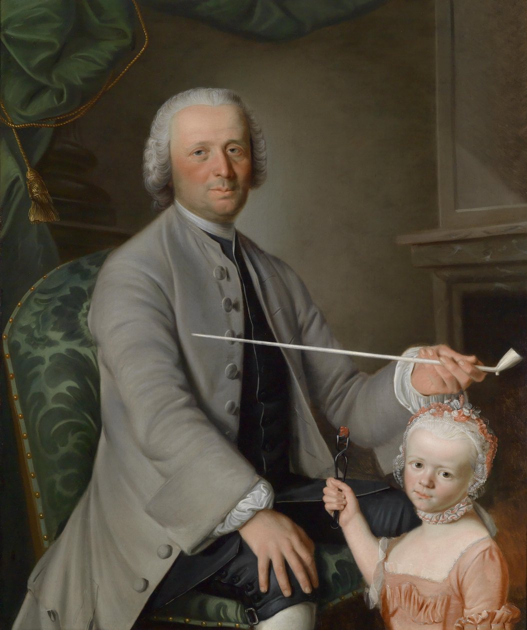 Porträt eines Vaters mit seiner Tochter von Sigmund Barth