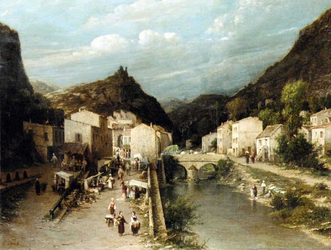 Ein Bergdorf, Italien von Silvestro Lega