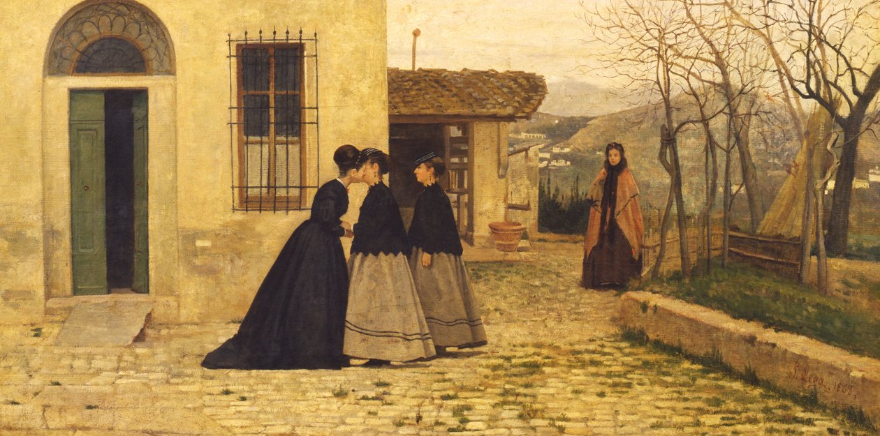 Der Besuch, 1868 von Silvestro Lega