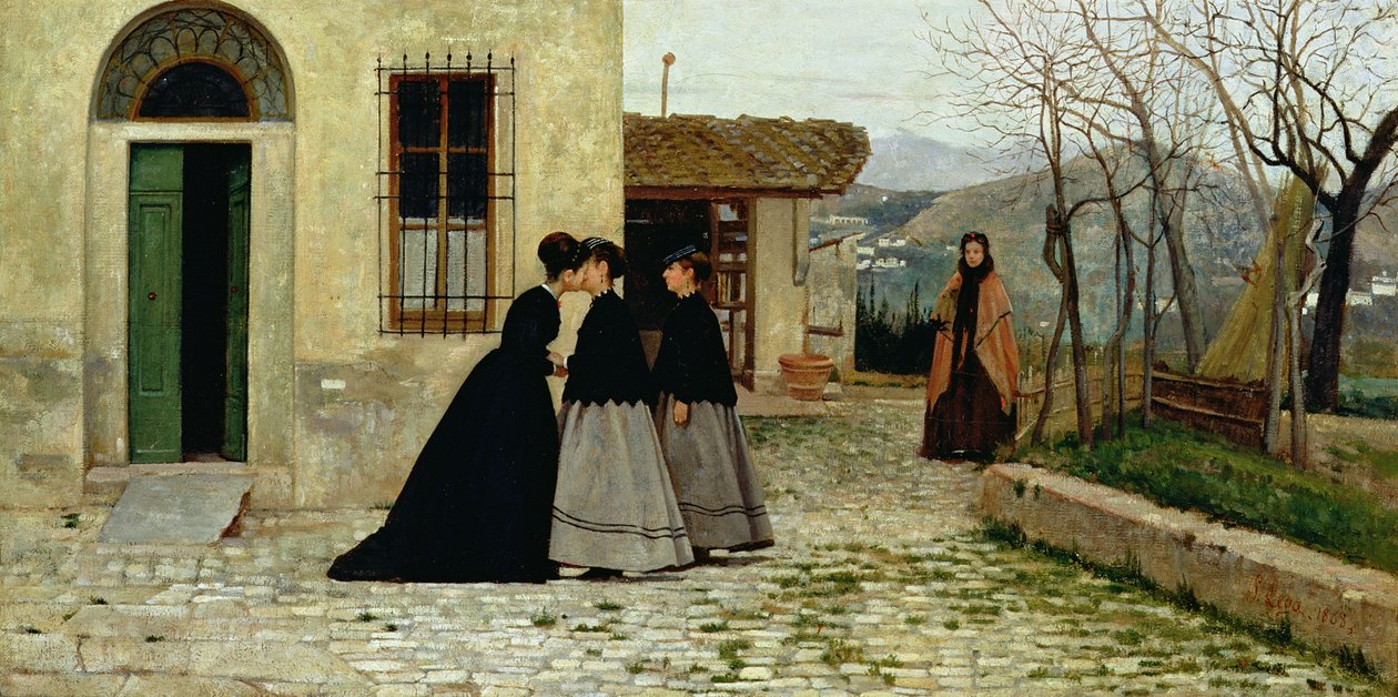 Der Besuch, 1868 von Silvestro Lega