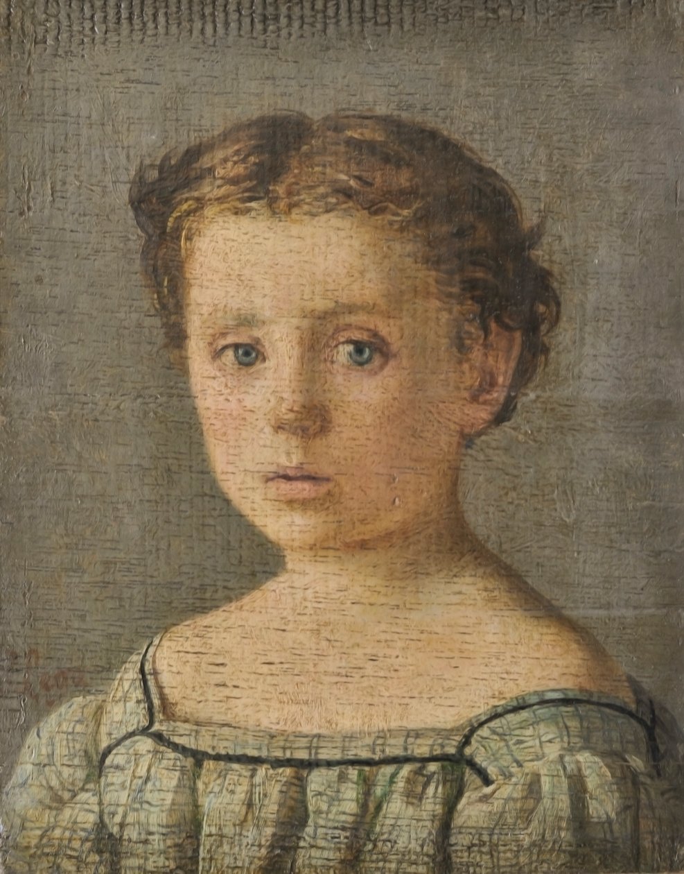 Kinderporträt von Silvestro Lega