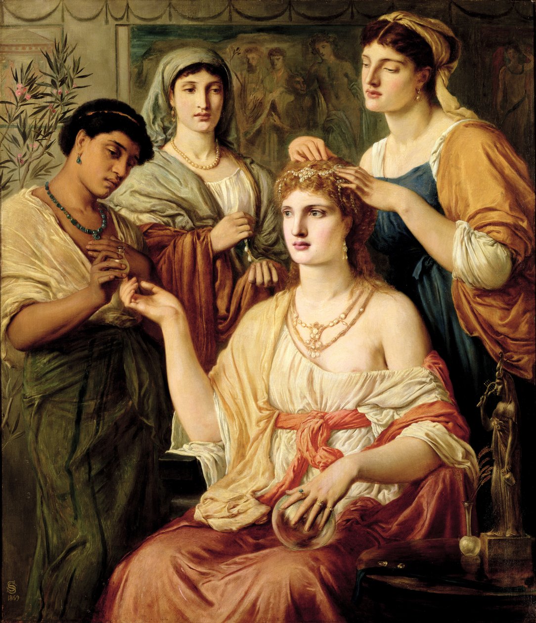 Die Toilette einer römischen Dame, 1869 von Simeon Solomon