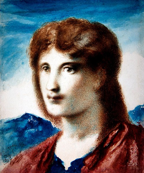 Kopf eines jungen Mannes von Simeon Solomon