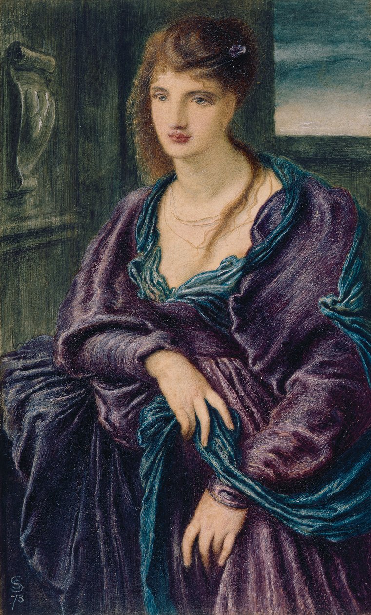 Studie: Weibliche Figur von Simeon Solomon