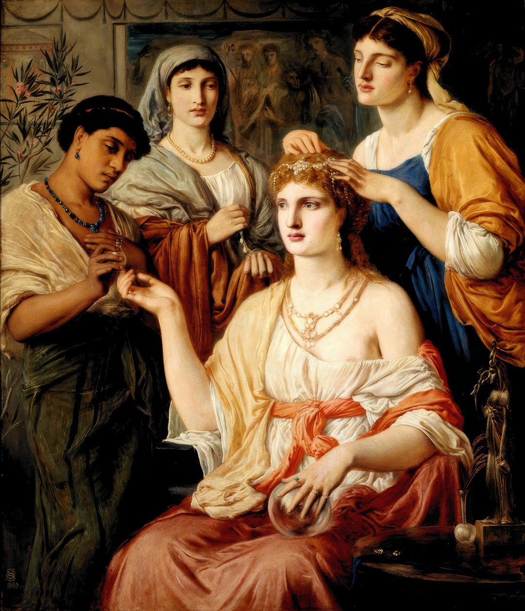 Toilette einer römischen Dame von Simeon Solomon