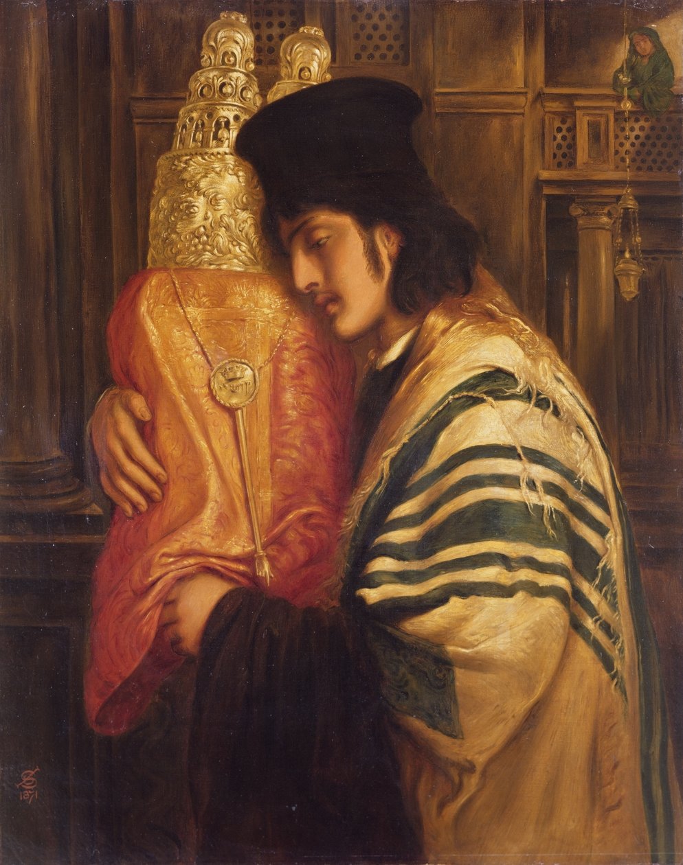 Junger Rabbi mit der Tora, 1871 von Simeon Solomon