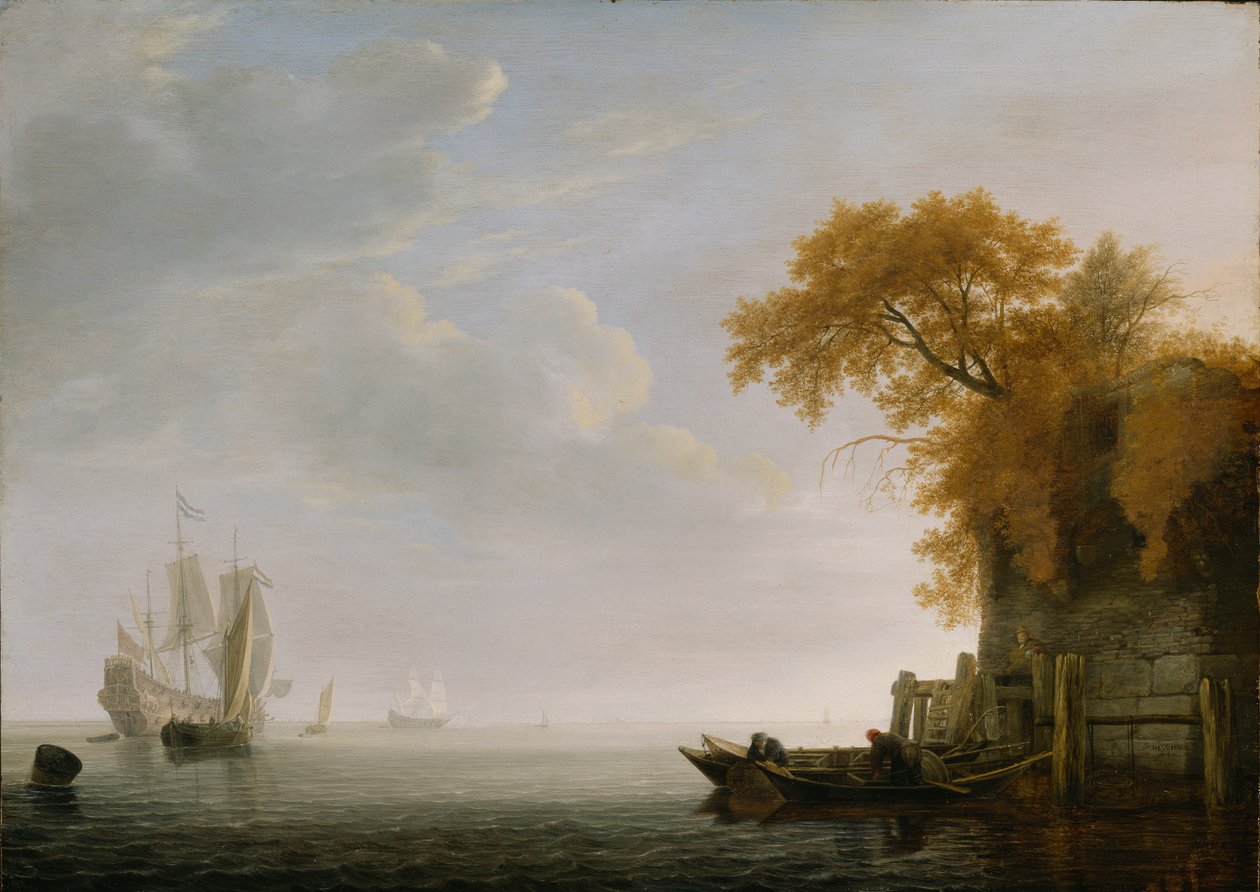 Ein ruhiges Meer, 1642 von Simon de Vlieger