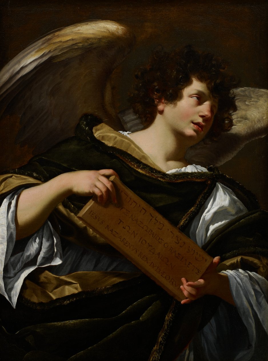 Engel mit Attributen der Passion, die Überschrift vom Kreuz, ca. 1624 von Simon Vouet