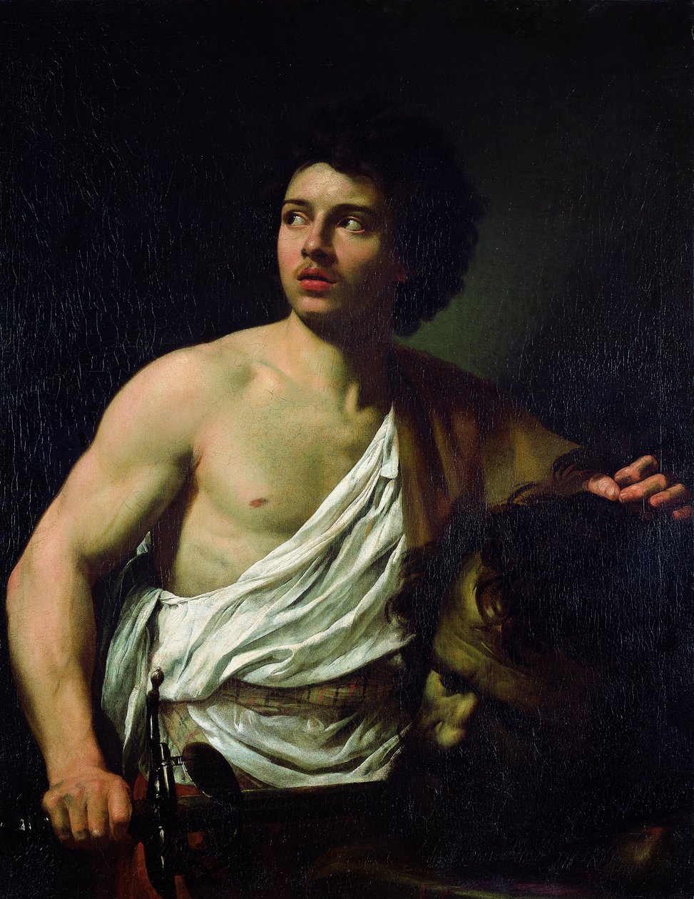 David mit dem Kopf von Goliath von Simon Vouet