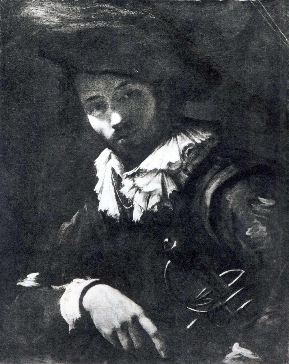 Porträt eines Söldners, 1621-25 von Simon Vouet