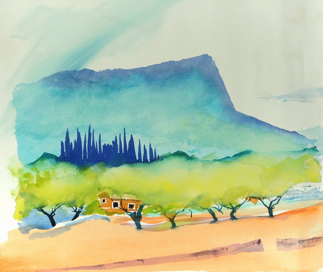 Mandelblüten, Pollença, 2016 von Simon Fletcher