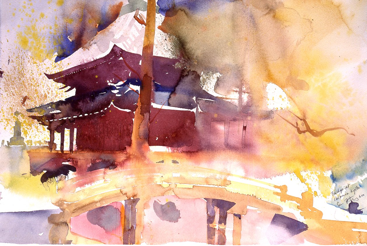 Brücke bei Chion in Kyoto von Simon Fletcher