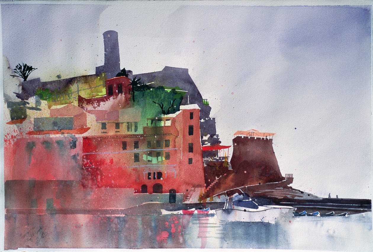 Fernazza, Acht Boote, 2002 von Simon Fletcher