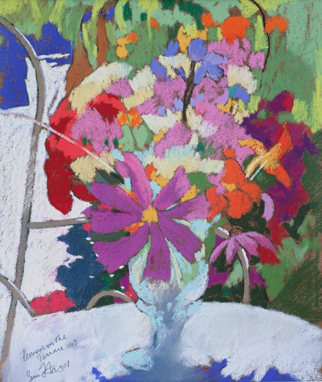 Blumen auf der Terrasse 3 von Simon Fletcher