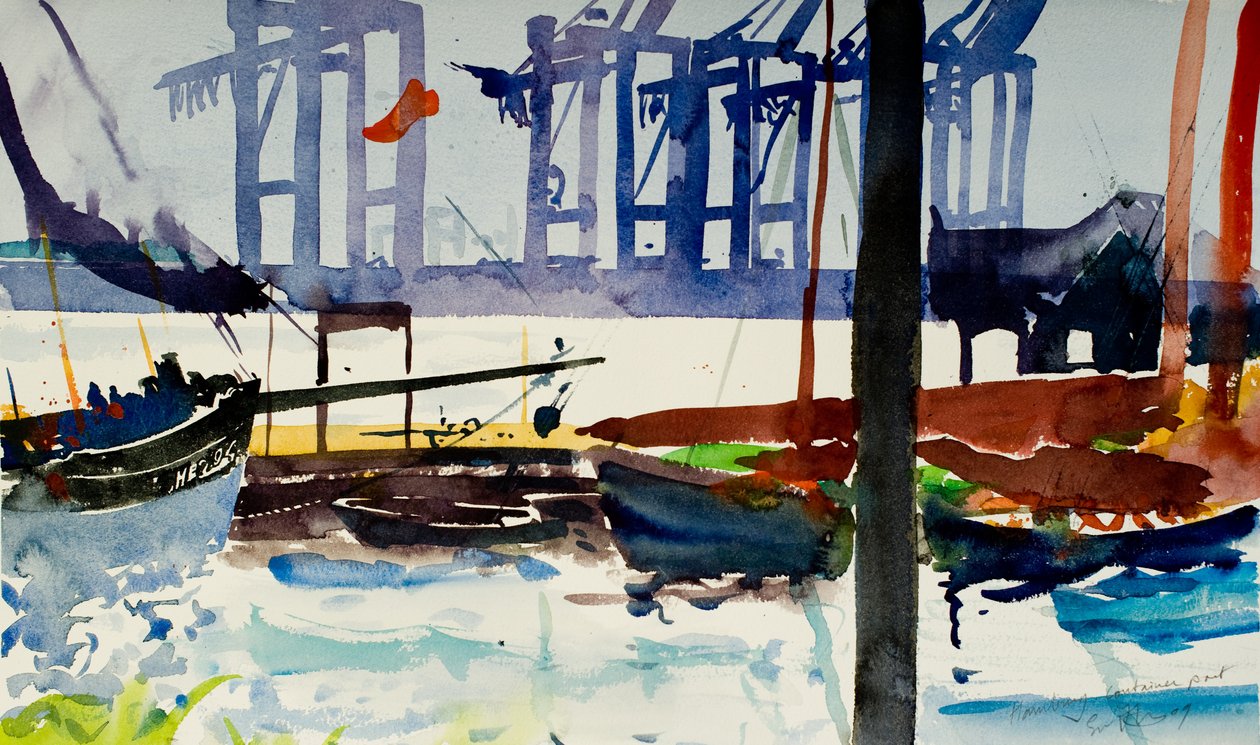Hamburg, Containerhafen von Simon Fletcher