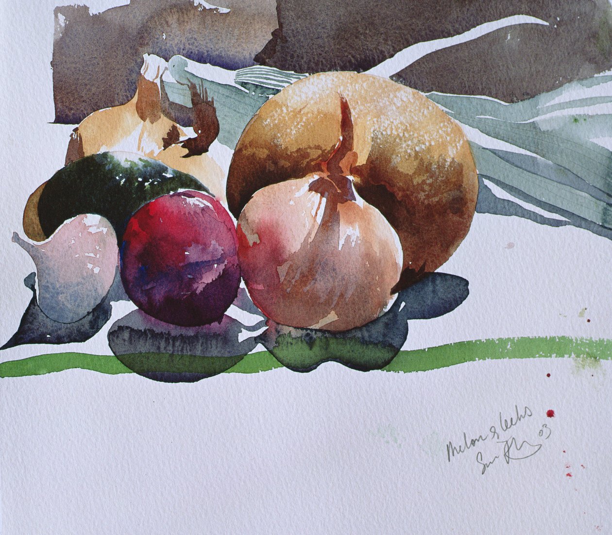 Melone und Lauch von Simon Fletcher