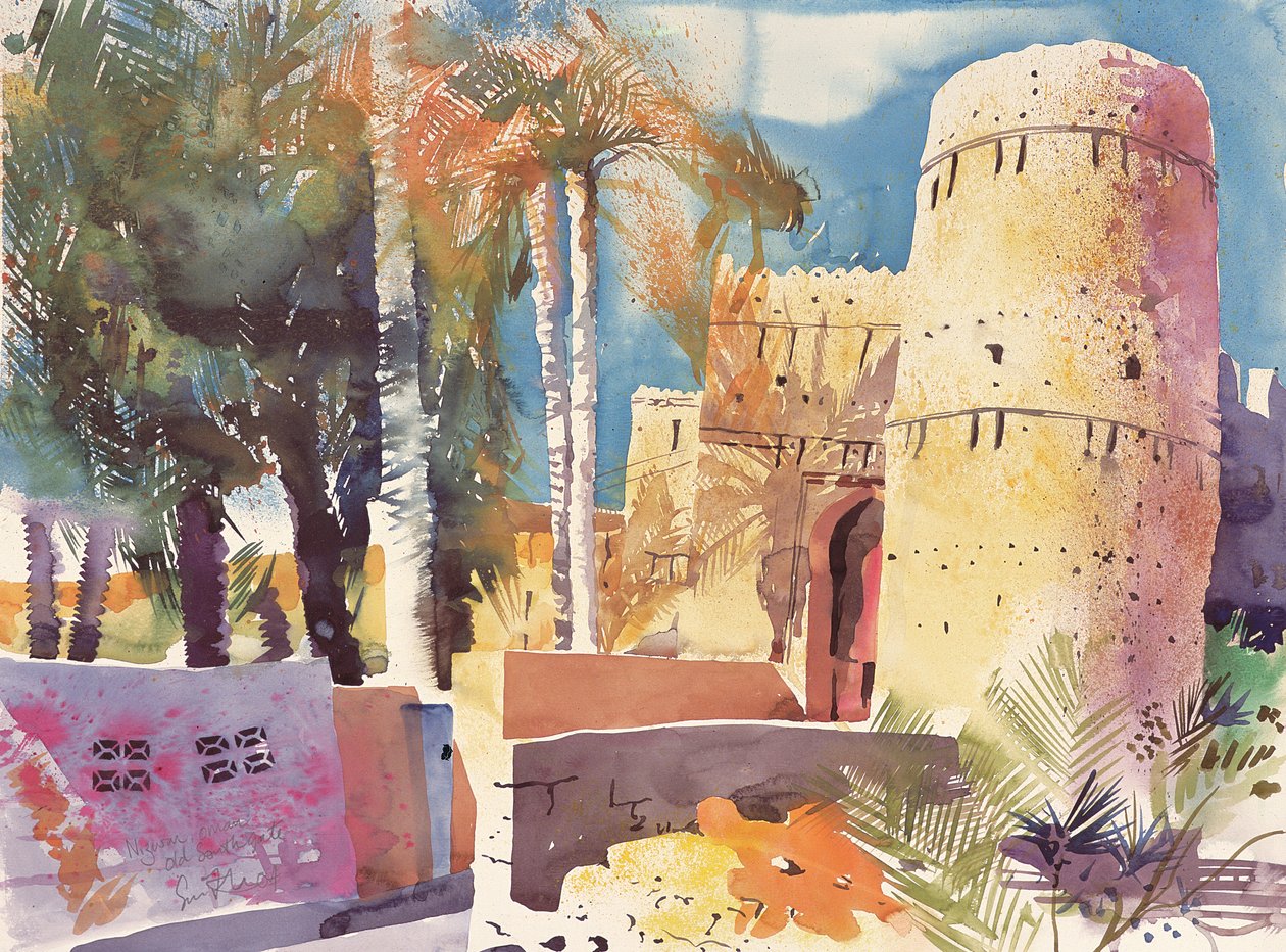 Nizwa Oman, Altes Südtor, 2005 von Simon Fletcher